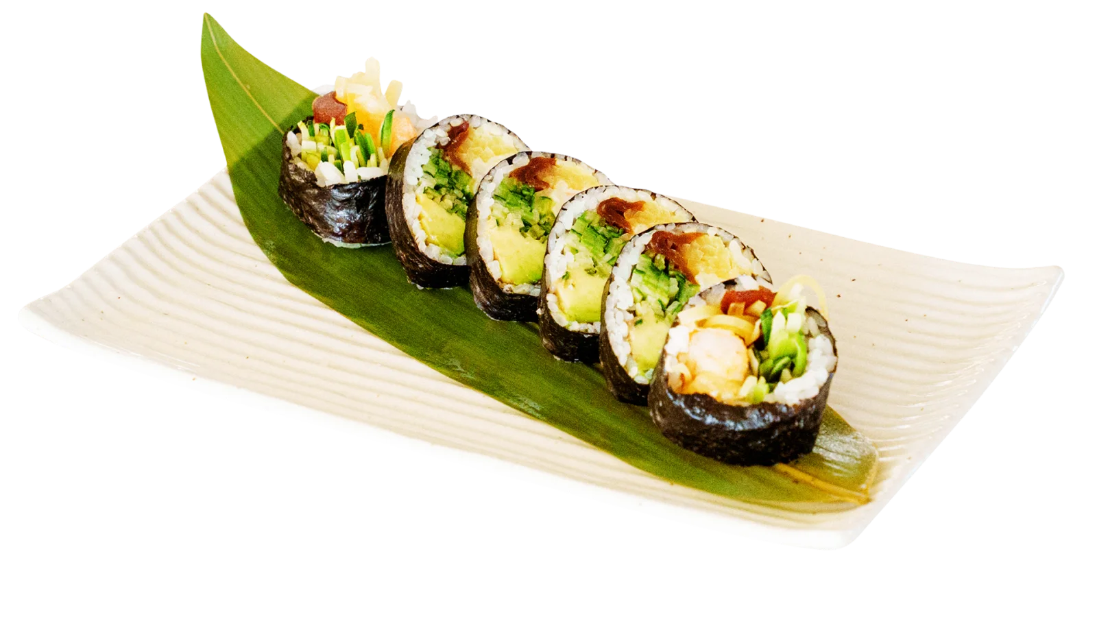 Futomaki z krewetkami w tempurze