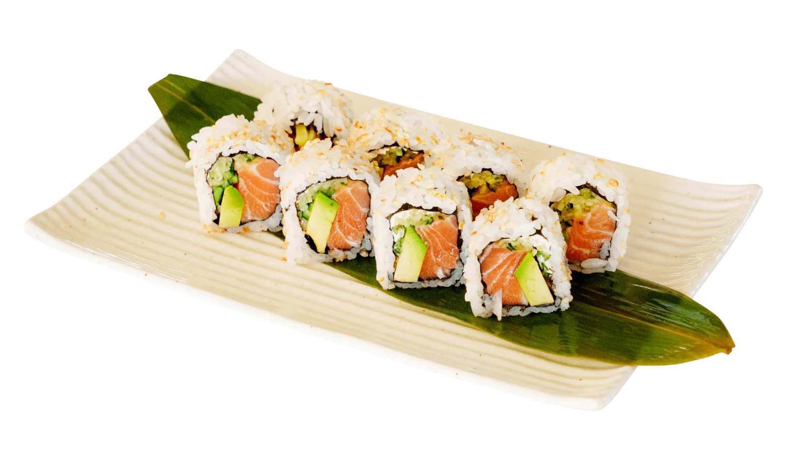 Uramaki z łososiem